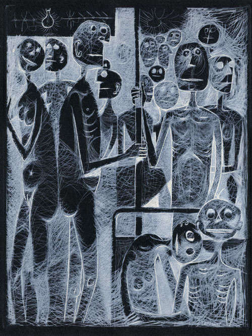 L'Instant fatal, en six poèmes de Raymond Queneau et seize cuivres de Mario Prassinos. — planche 2