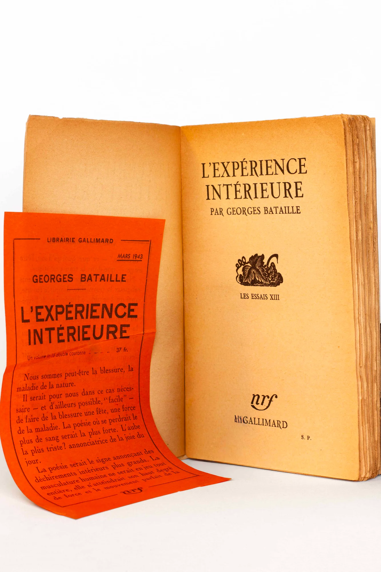 BATAILLE (Georges). — L'Expérience intérieure. (Réf. 18946)