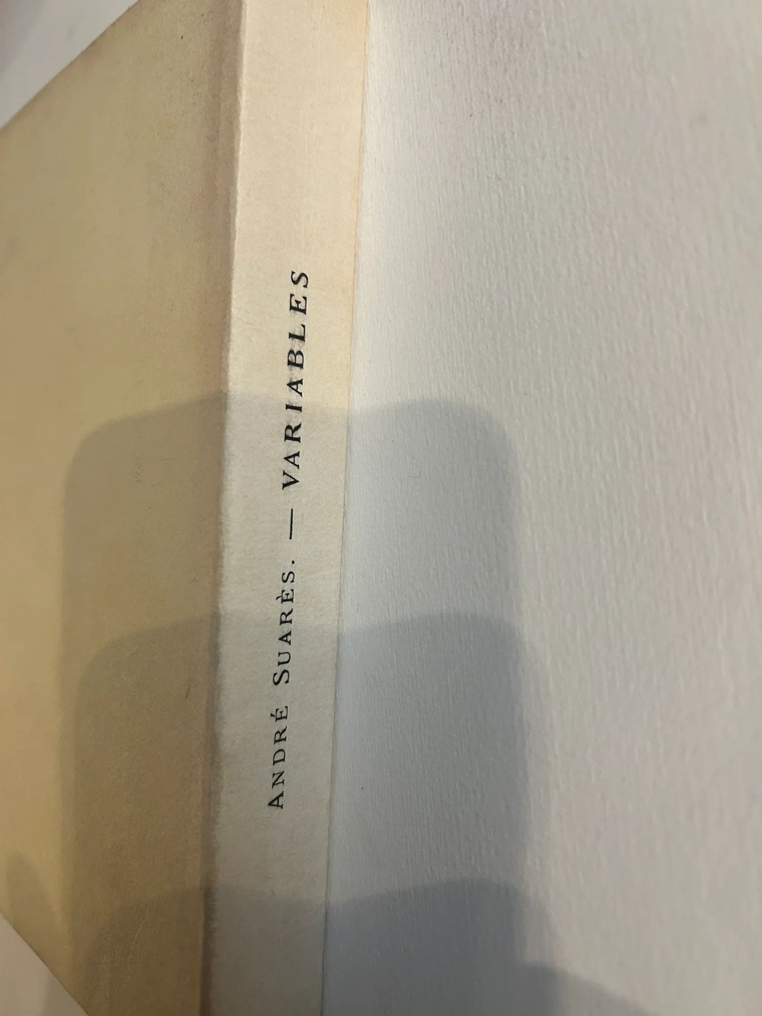 SUARES (André). — Variables. (Réf. 20849)