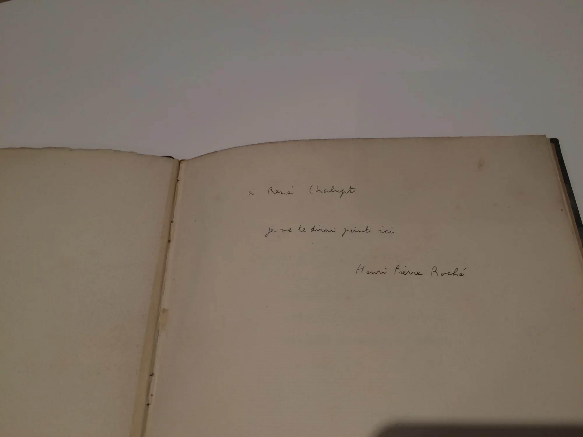 ROCHÉ (Henri-Pierre). — Fragmens sur Don Juan. (Réf. 21802)