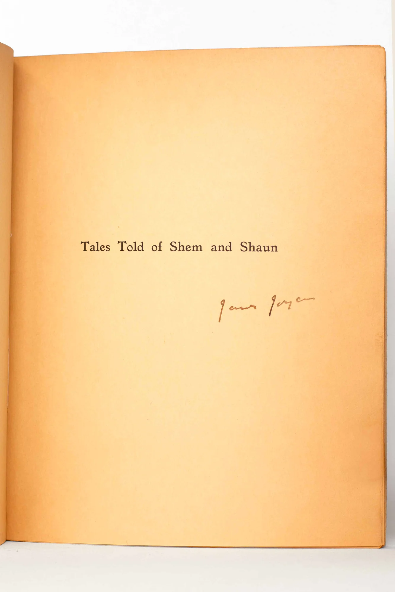 JOYCE (James). BRANCUSI (Constantin). — Tales Told of shem and Shaun. Three Fragments from Work in Progress. (Réf. 22066)