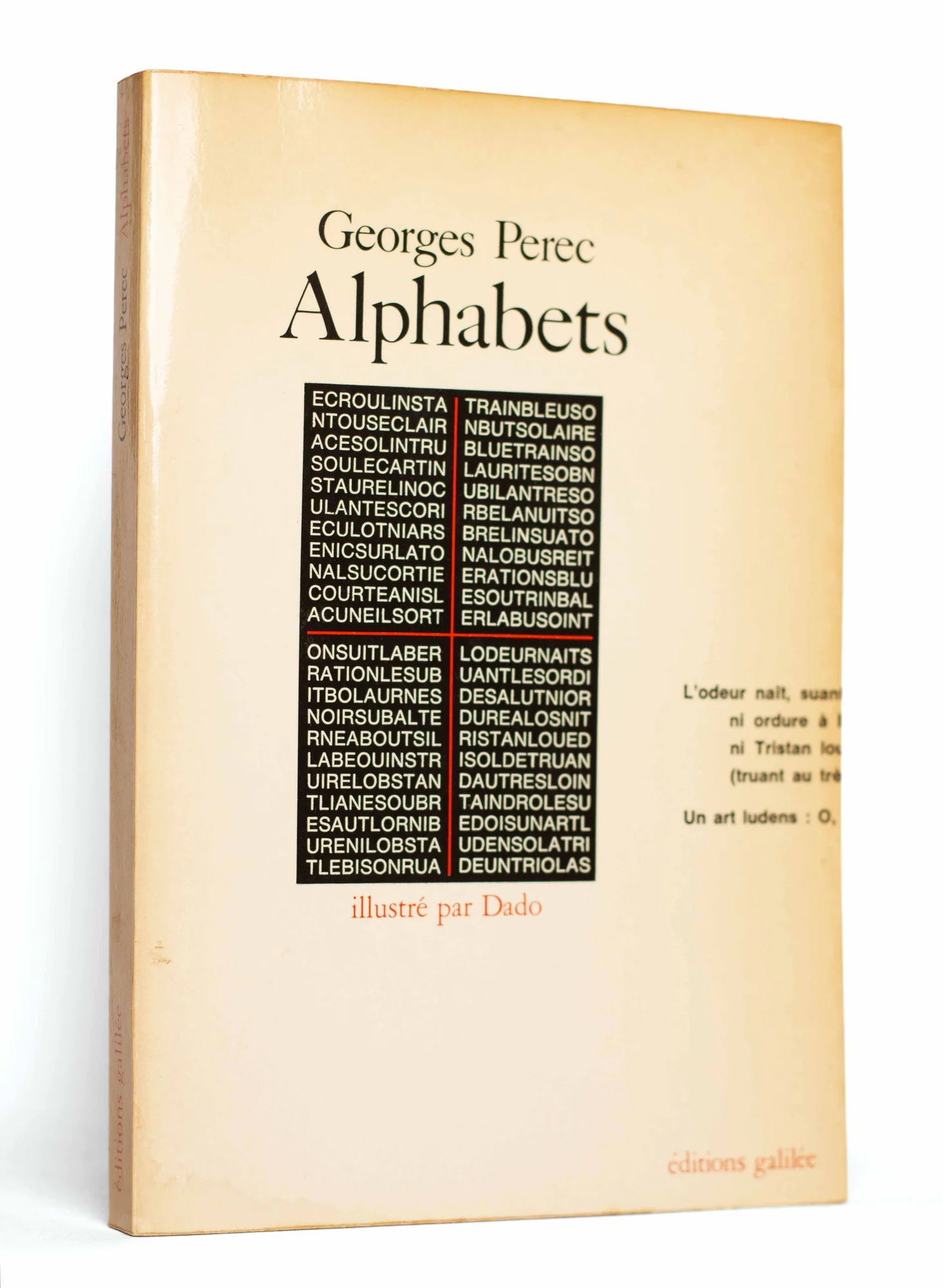 PEREC (Georges). — Alphabets. Cent soixante-seize onzains hétérogrammatiques. (Réf. 22116)