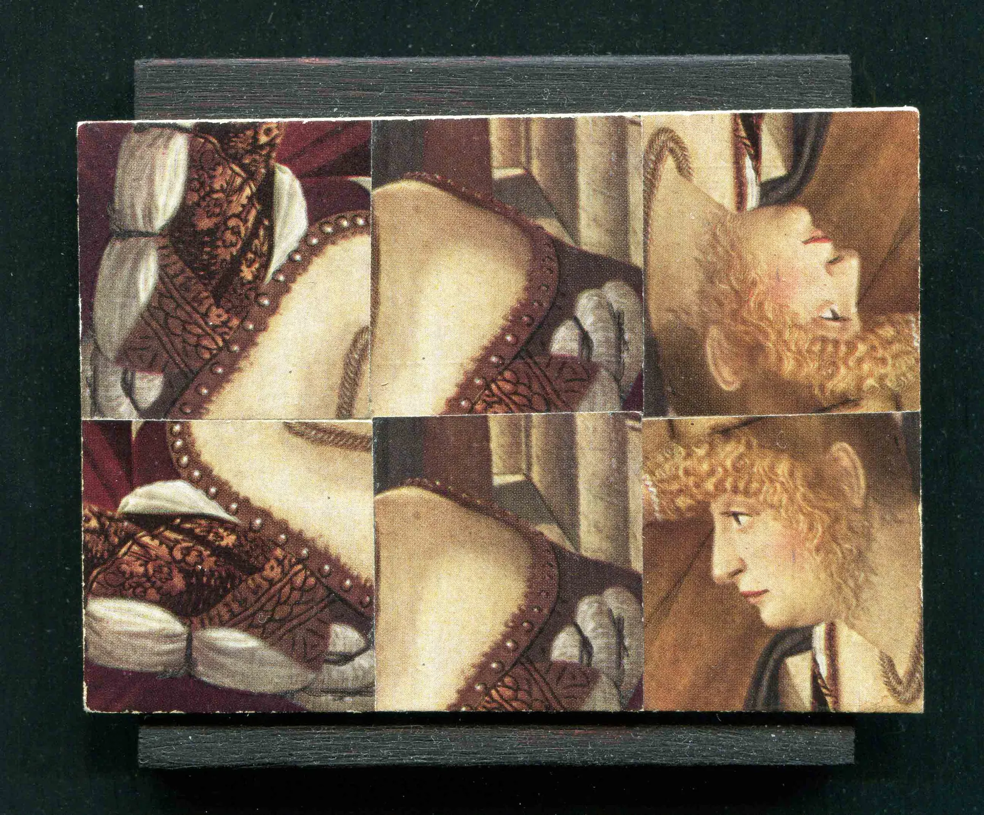 LUCA (Ghérasim). — DEUX DAMES VÉNITIENNES (d'après Vittore Carpaccio). CUBOMANIE ORIGINALE. 1984. (Réf. 22255)