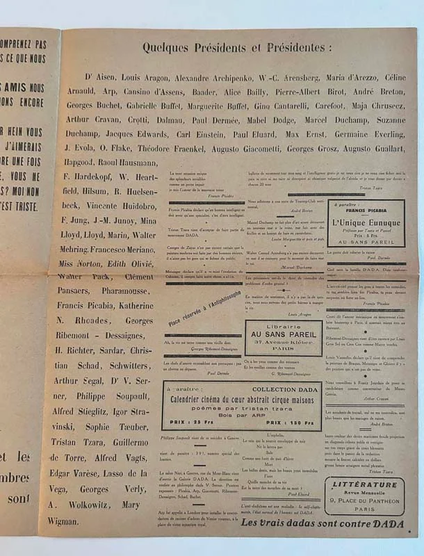 (Revue). DADA. — DADA 6, BULLETIN DADA. (Réf. 22353)