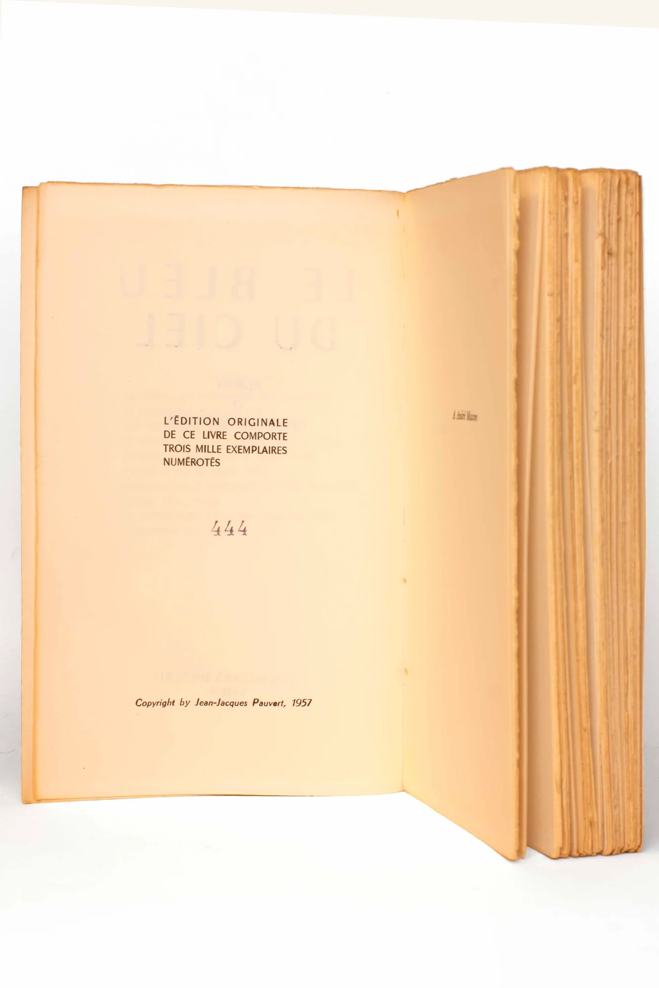 BATAILLE (Georges). — Le Bleu du ciel. (Réf. 22598)