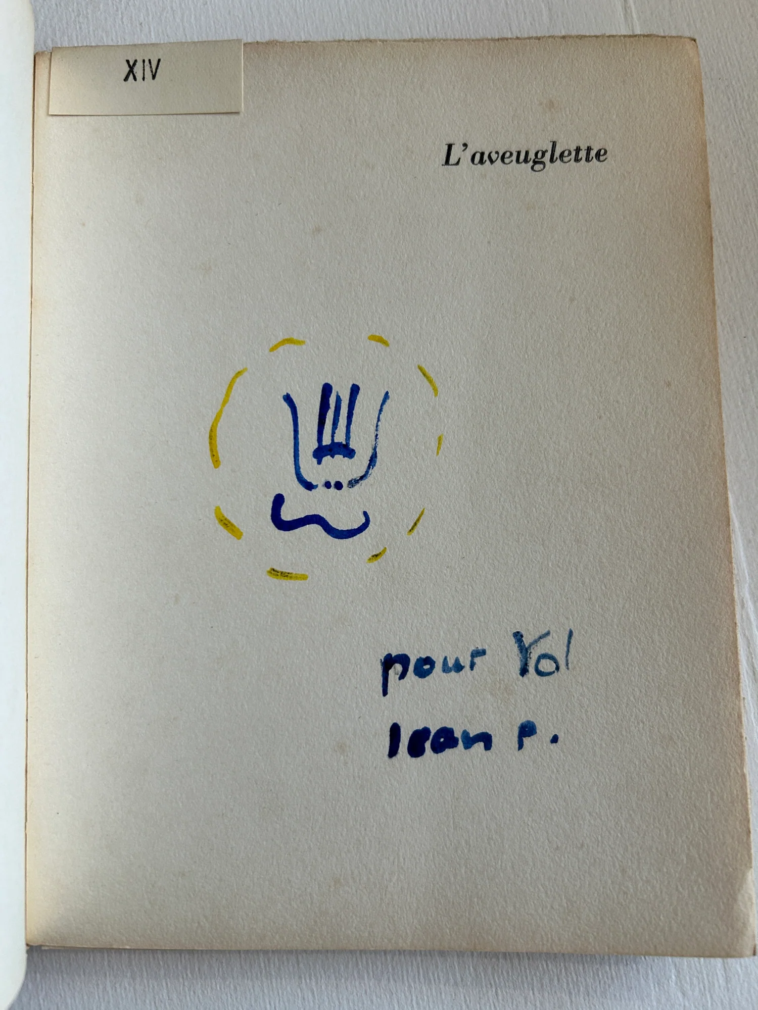 PAULHAN (Jean). CAMPIGLI (Massimo). — L'Aveuglette. (Réf. 22716)