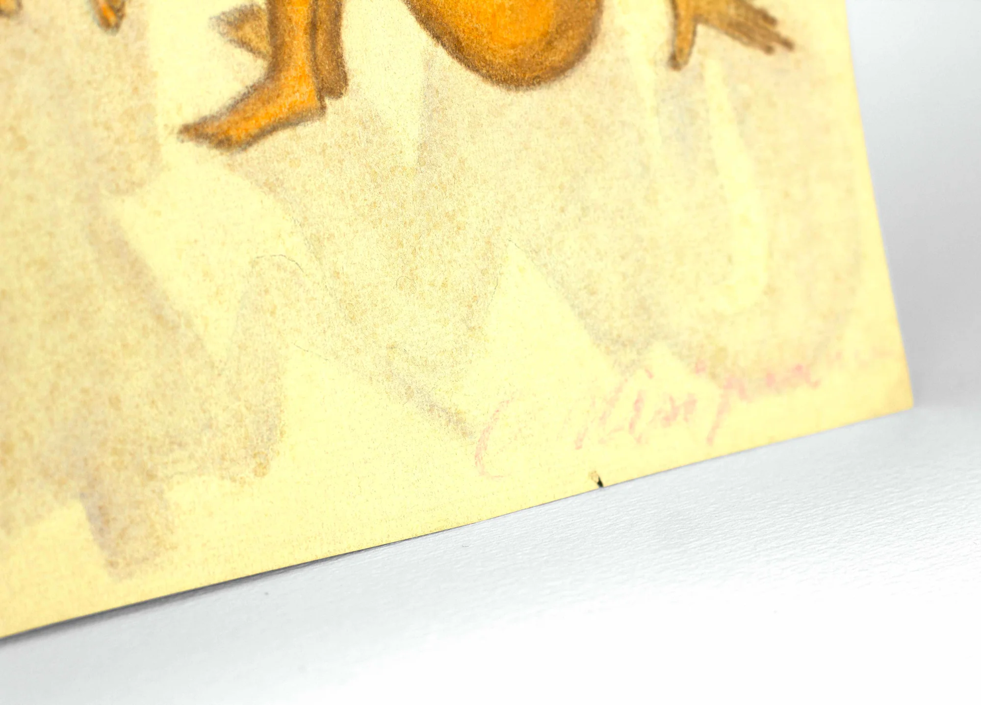 NISSIPEANU (Constantin). — SUR LA PLAGE. DESSIN ORIGINAL EN COULEURS SIGNE. (Réf. 22813)