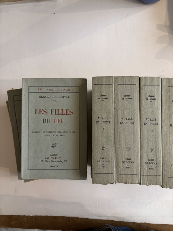 NERVAL (Gérard de). — Oeuvres. Les Filles du Feu. - Les Illuminés. - La Bohême galante. - Voyage en Orient (3 volumes). - Poésie et Théâtre. - Le Marquis de Fayolle (et autres textes). - Aurélia. - Lorely. (Réf. 22954)