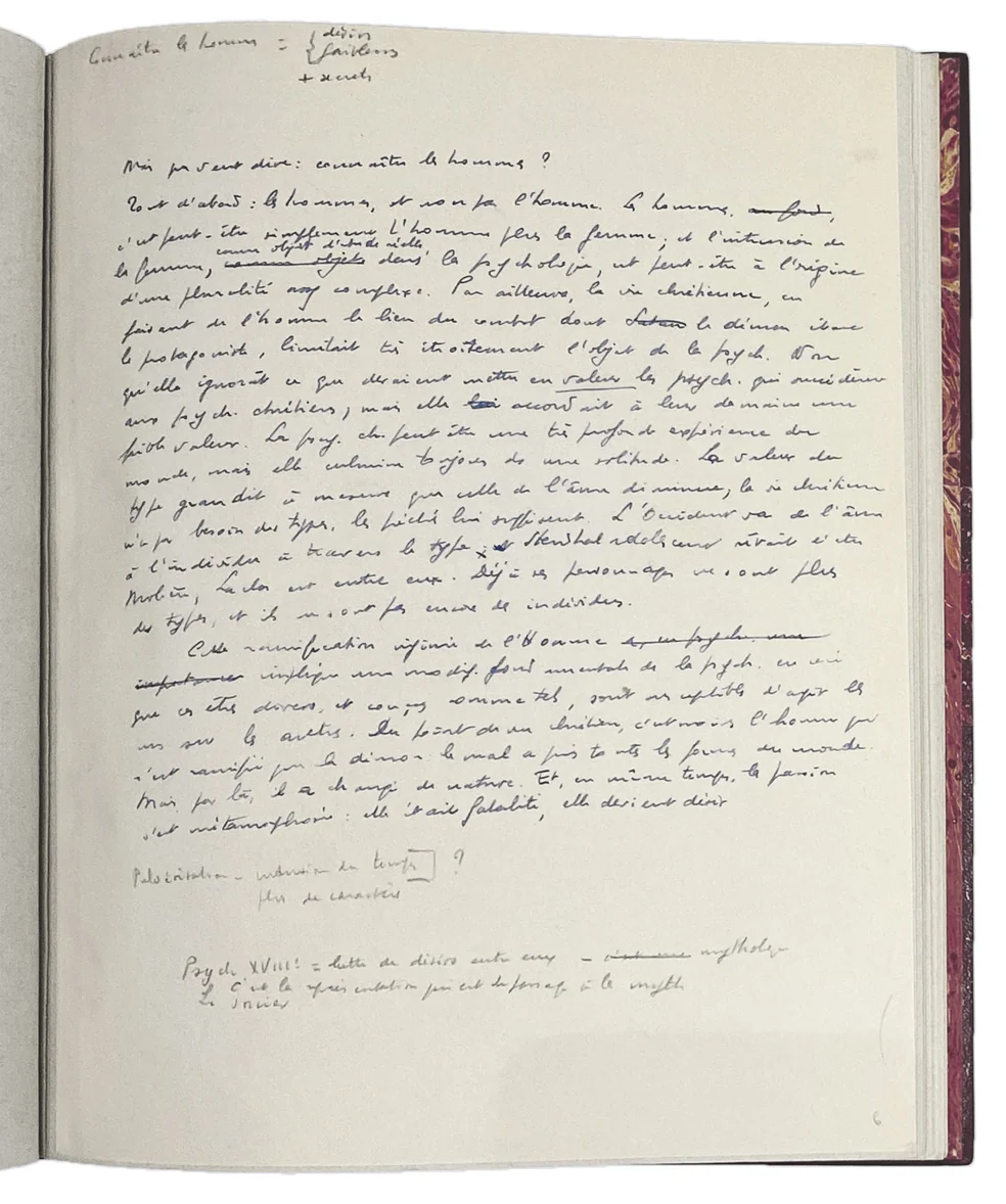 MALRAUX (André). — LACLOS. MANUSCRIT AUTOGRAPHE SIGNÉ [1939]. (Réf. 22989)