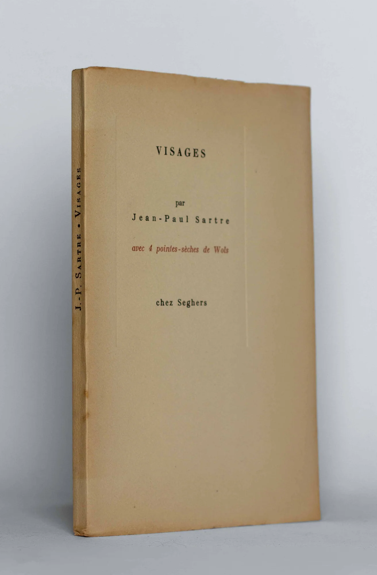 (WOLS). SARTRE (Jean-Paul). — Visages. Précédé de Portraits officiels. (Réf. 23031)
