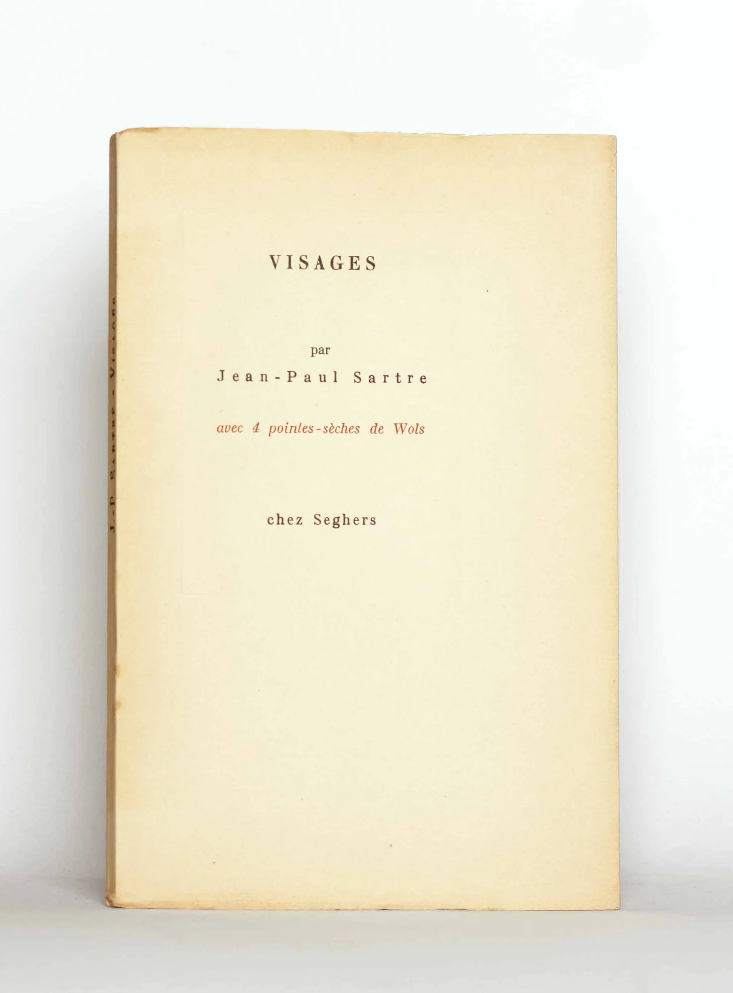 (WOLS). SARTRE (Jean-Paul). — Visages. Précédé de Portraits officiels. (Réf. 23031)