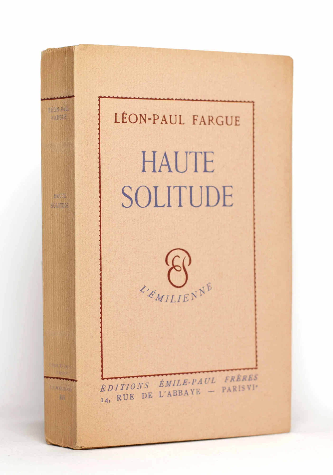 FARGUE (Léon-Paul). — Haute solitude. (Réf. 23042)