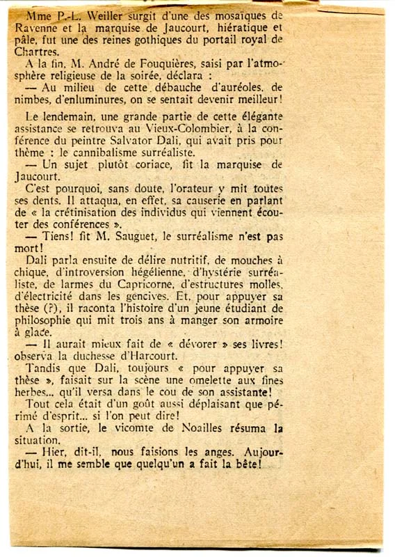 DALI (Salvador). — La conquête de l’irrationnel. (Réf. 23050)