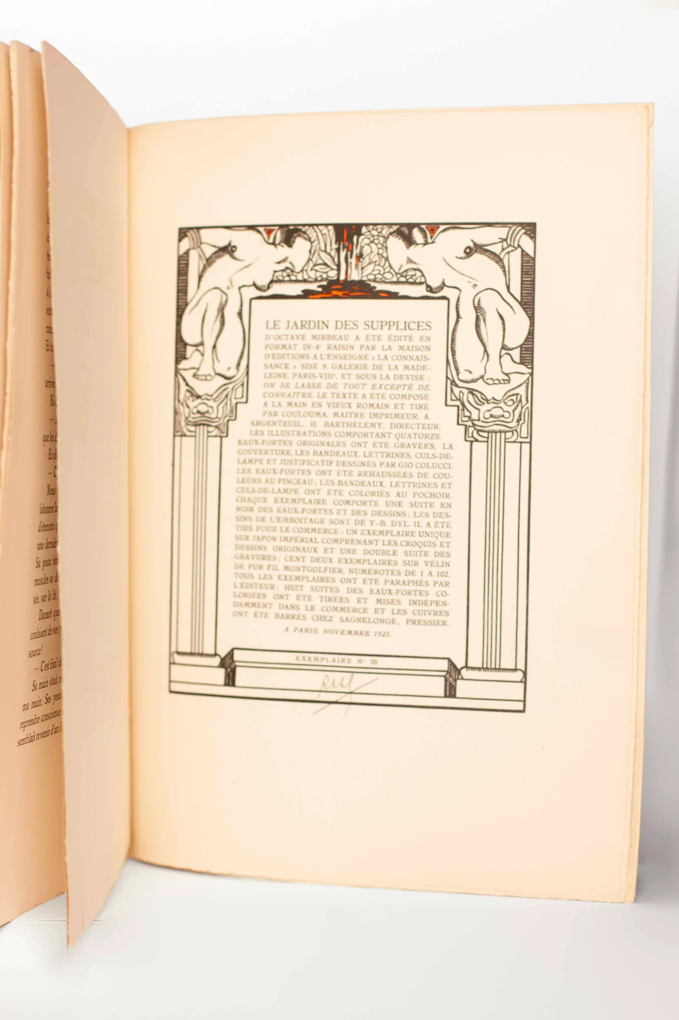 MIRBEAU (Octave). COLUCCI (Gio). — Le Jardin des Supplices. (Réf. 23117)