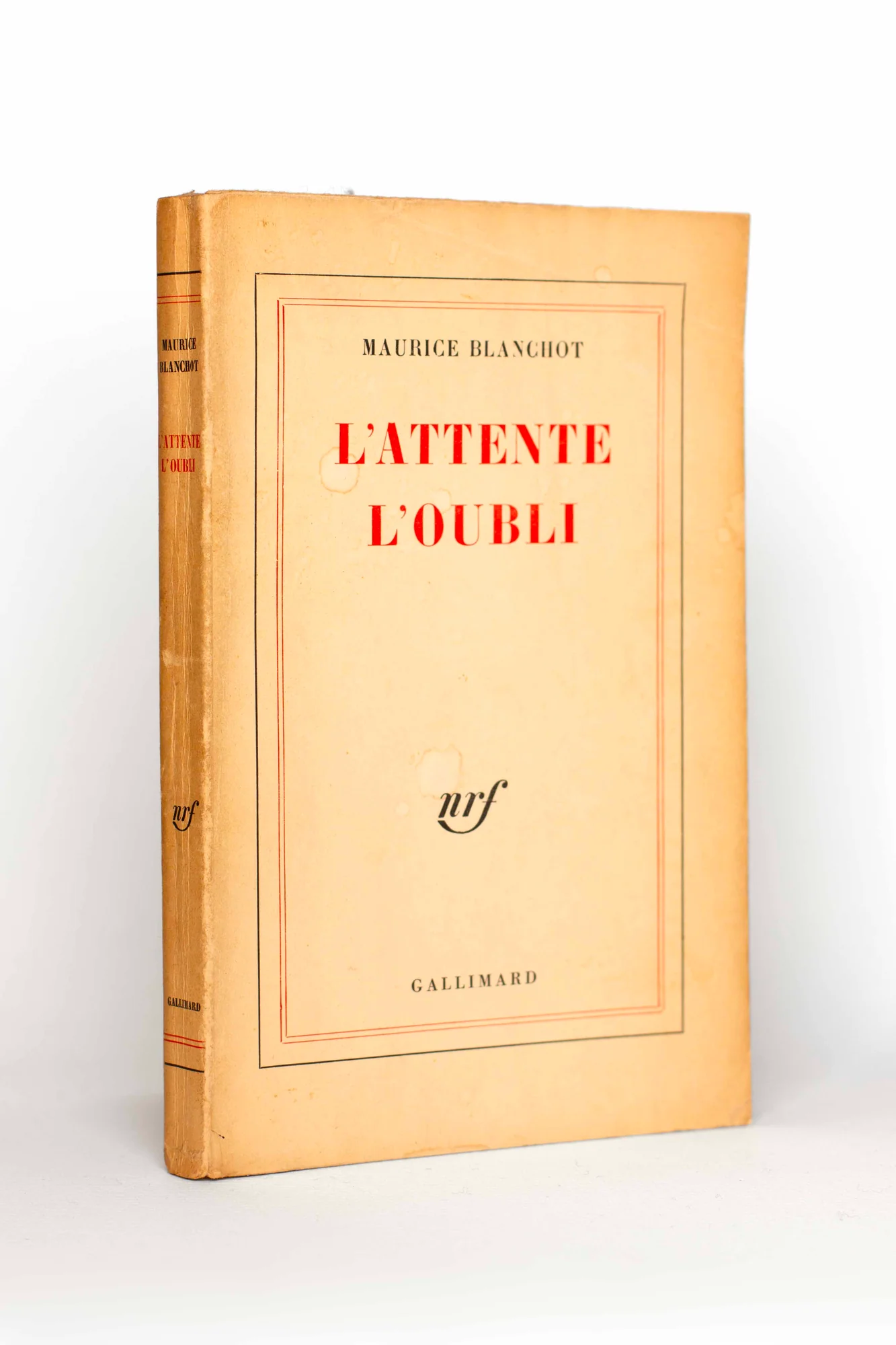 BLANCHOT (Maurice). — L'attente L'oubli. (Réf. 23230)