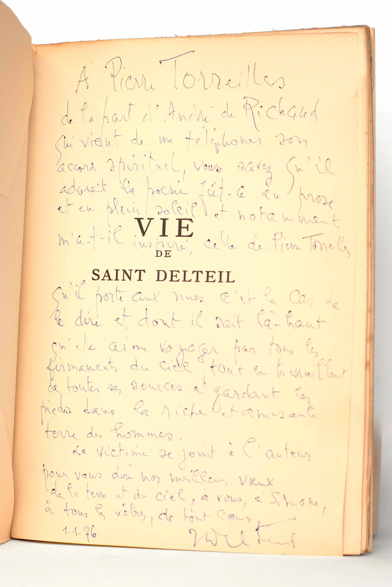 (DELTEIL). RICHAUD (André de). — Vie de Saint-Delteil. (Réf. 23391)