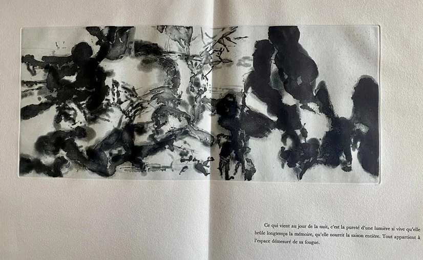 ZAO WOU-KI. PEYRÉ (Yves). — L’évidence de la nuit. (Réf. 23459)