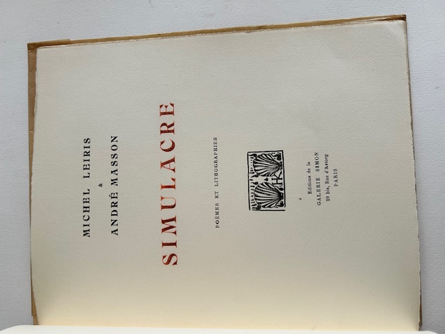 LEIRIS (Michel). MASSON (André). — Simulacre. (Réf. 23512)