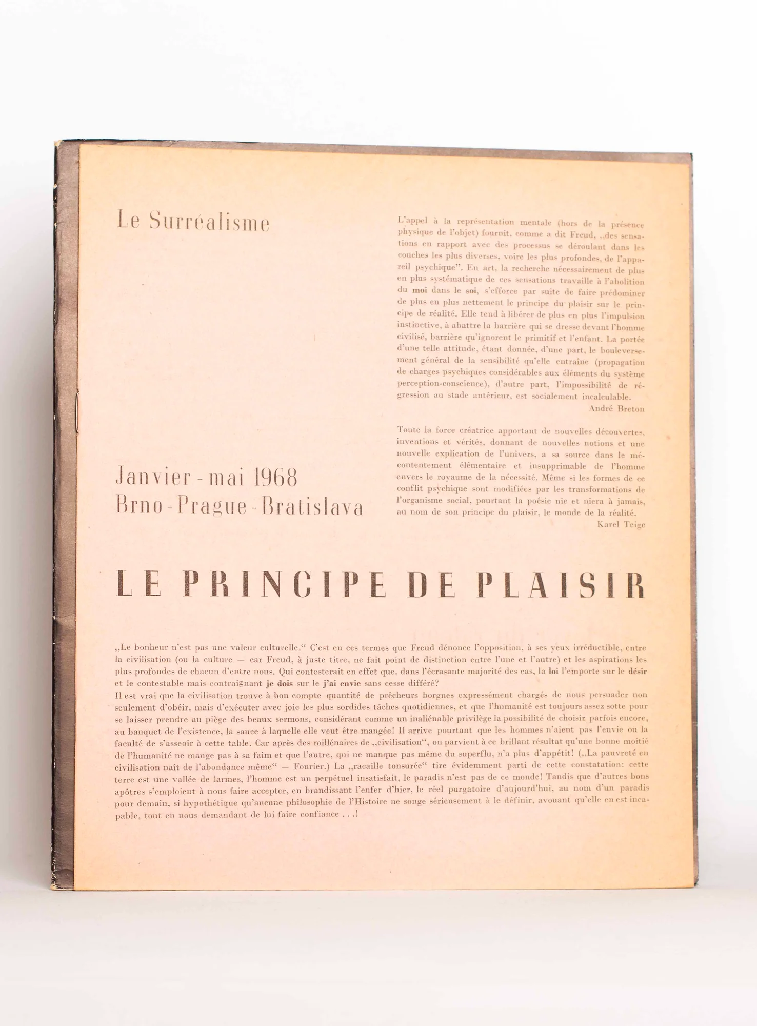 (Surrealismus). BOUNOURE (Vincent), COURTOT (Claude), PIERRE (José). AUDOIN (Philippe), Hrstka (Jaroslav), etc. — Princip Slasti. Surrealismus. (Réf. 23843)