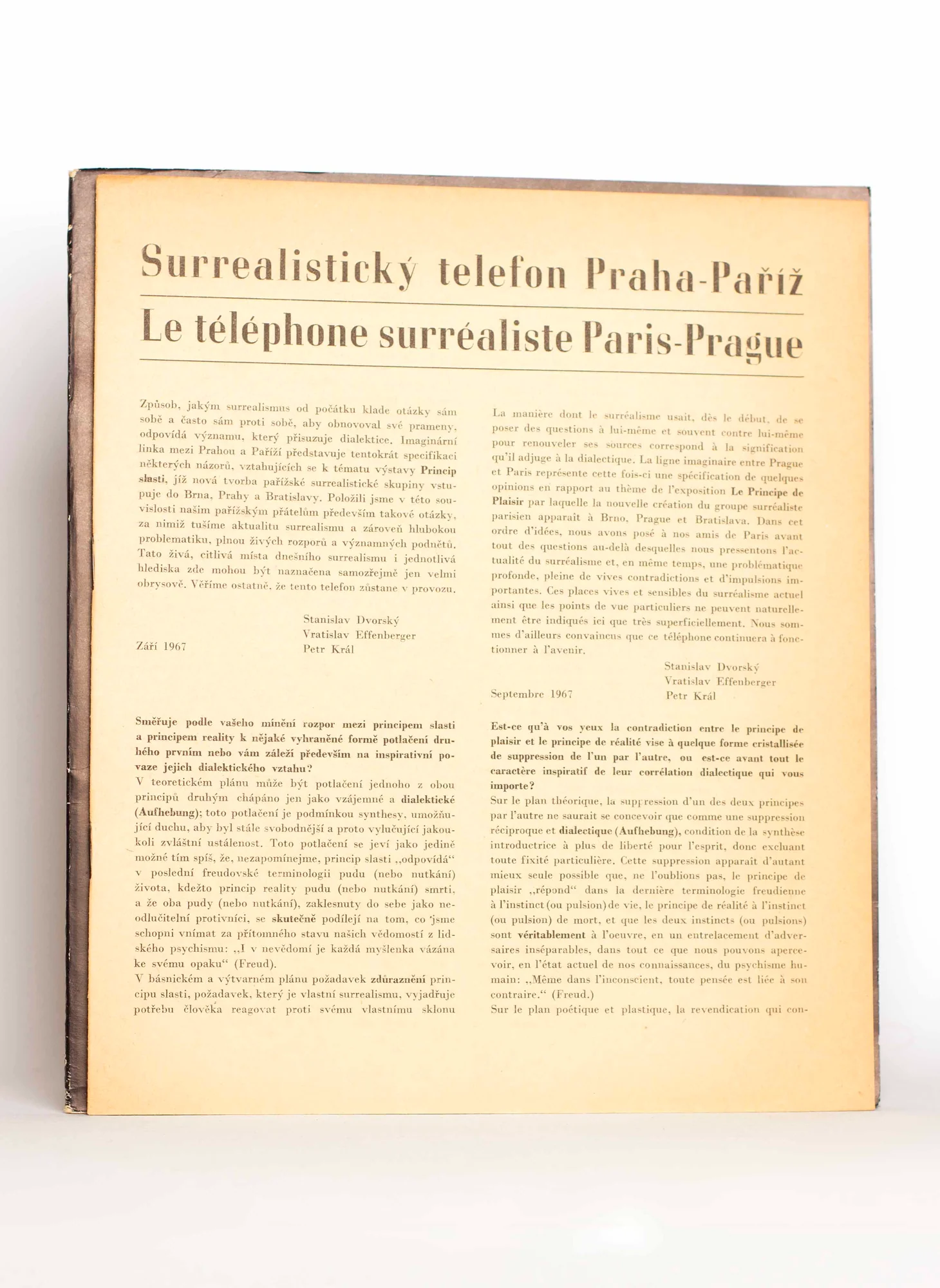(Surrealismus). BOUNOURE (Vincent), COURTOT (Claude), PIERRE (José). AUDOIN (Philippe), Hrstka (Jaroslav), etc. — Princip Slasti. Surrealismus. (Réf. 23843)