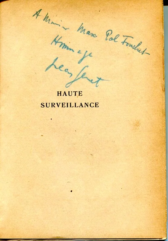 GENET (Jean). — Haute surveillance. (Réf. 23883)