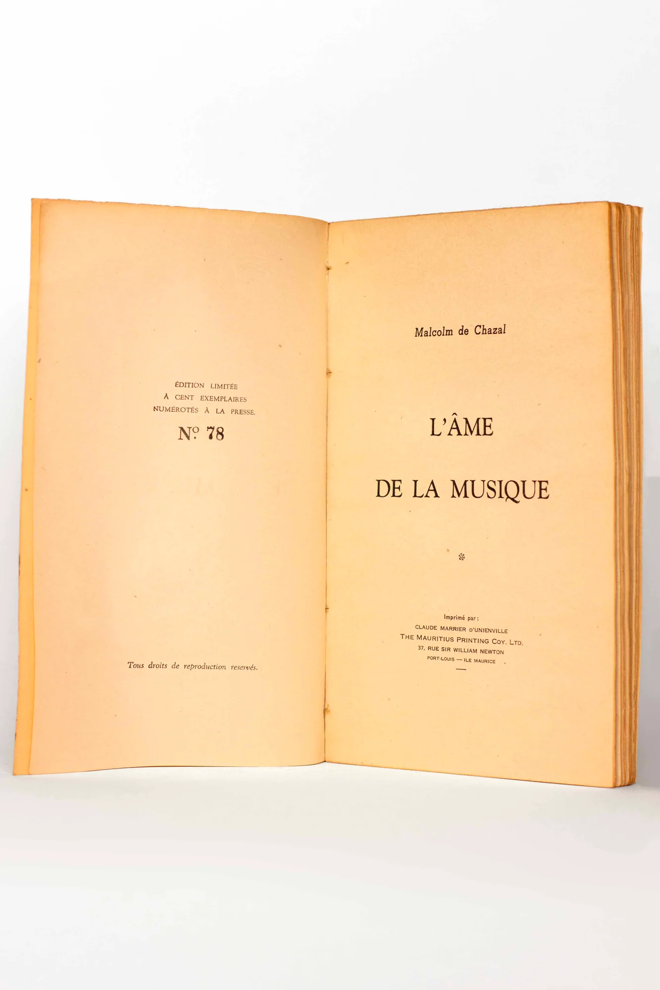 CHAZAL (Malcolm de). — L’Ame de la musique. (Réf. 23951)