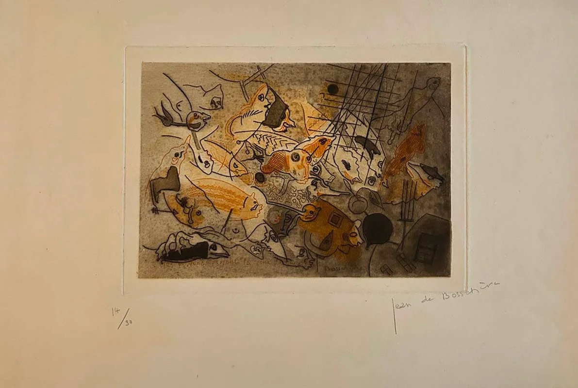 BOSSCHÈRE (Jean de). — Les poissons passent la zone dangereuse. (Réf. 24109)