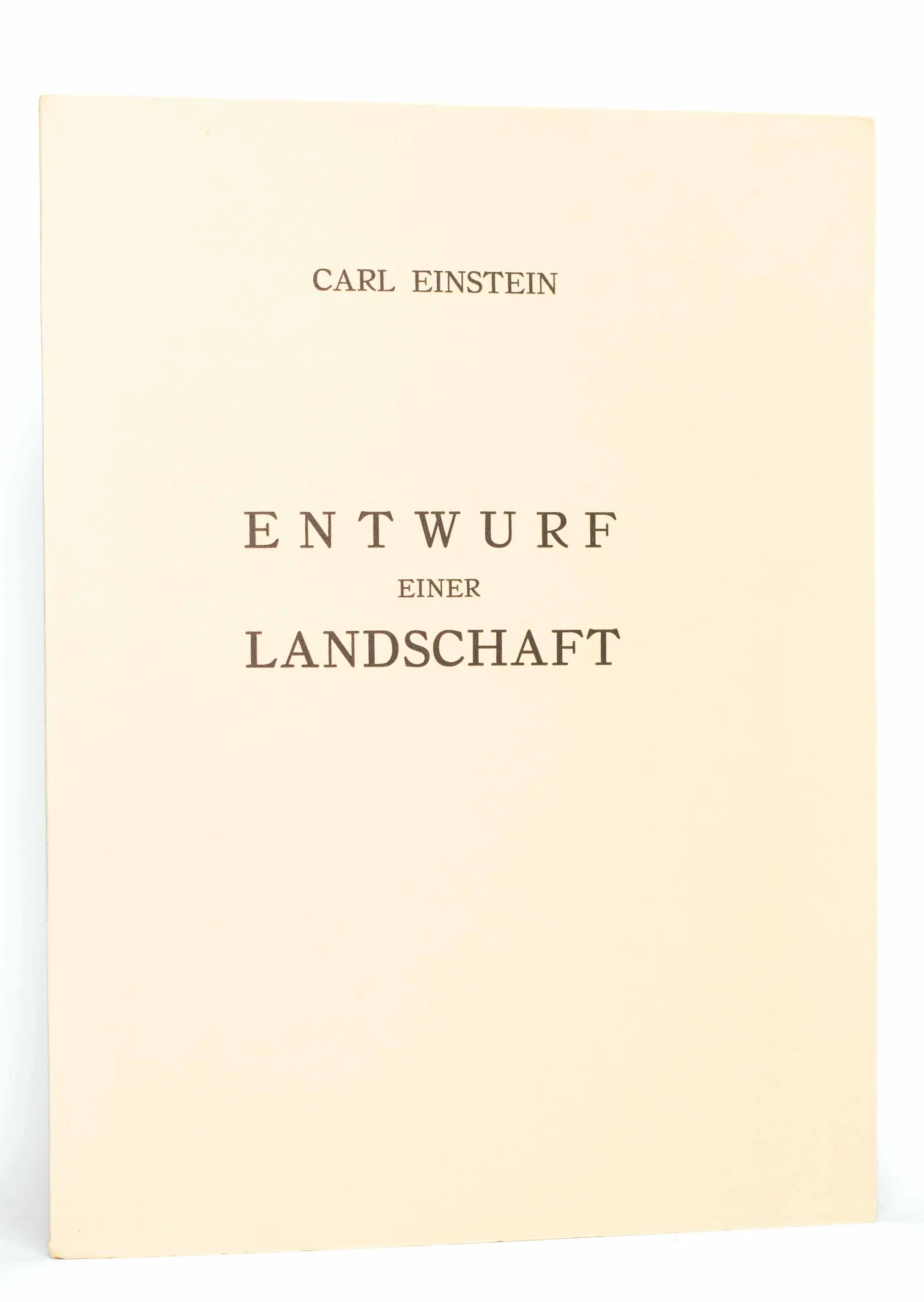 EINSTEIN (Carl). ROUX (Gaston-Louis). — Entwurf einer Landschaft. (Réf. 24258)