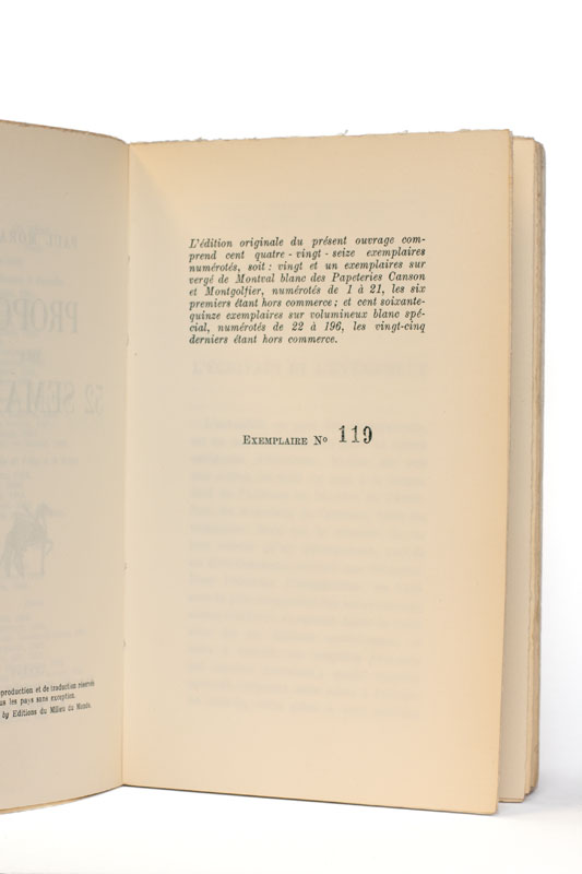 MORAND (Paul). — Propos des 52 semaines. (Réf. 24429)