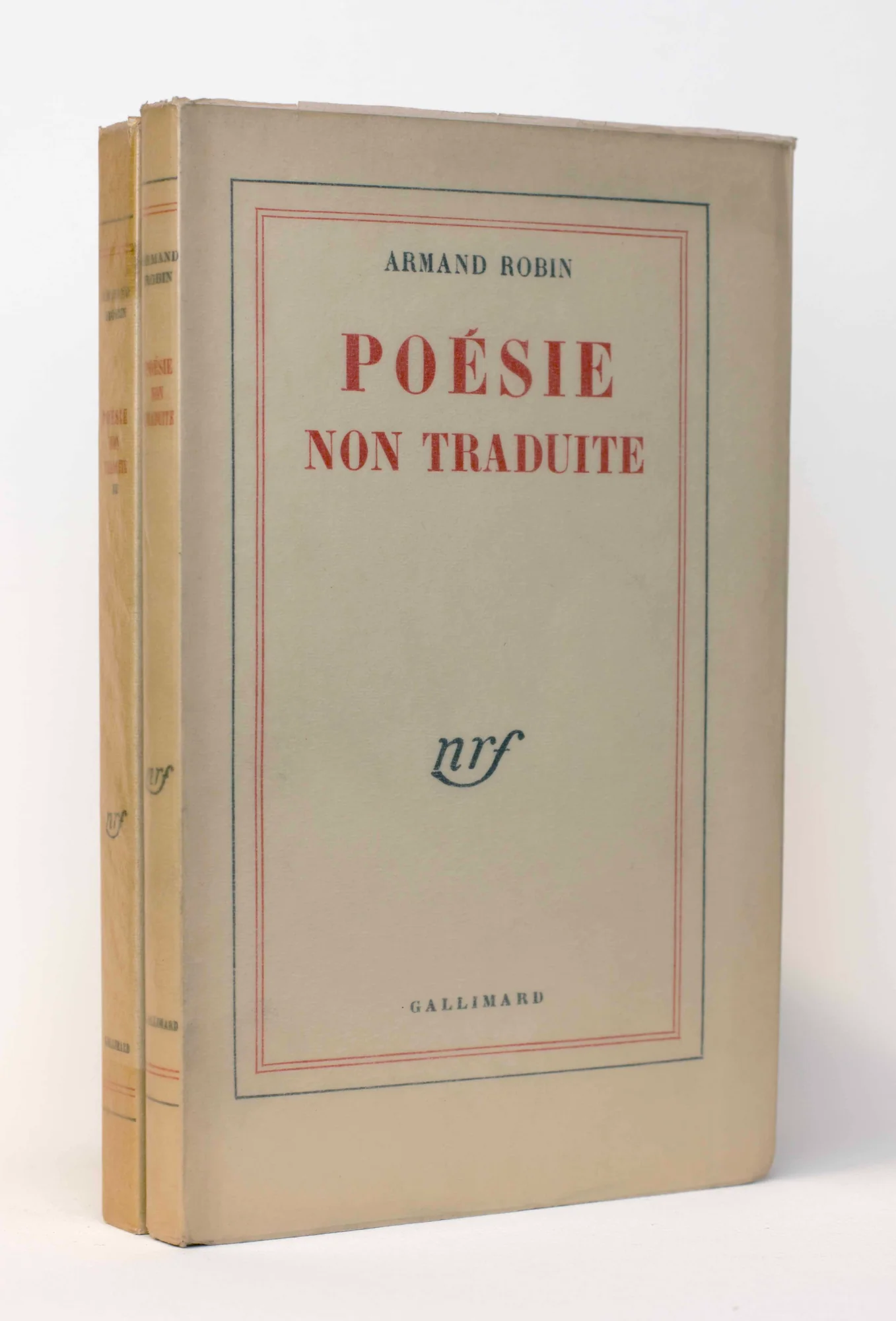 ROBIN (Armand). — Poésie non traduite. I et II. (Réf. 24518)