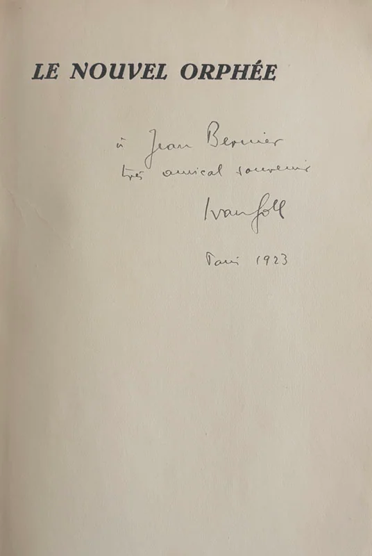 GOLL (Yvan). — Le Nouvel Orphée. (Réf. 24541)