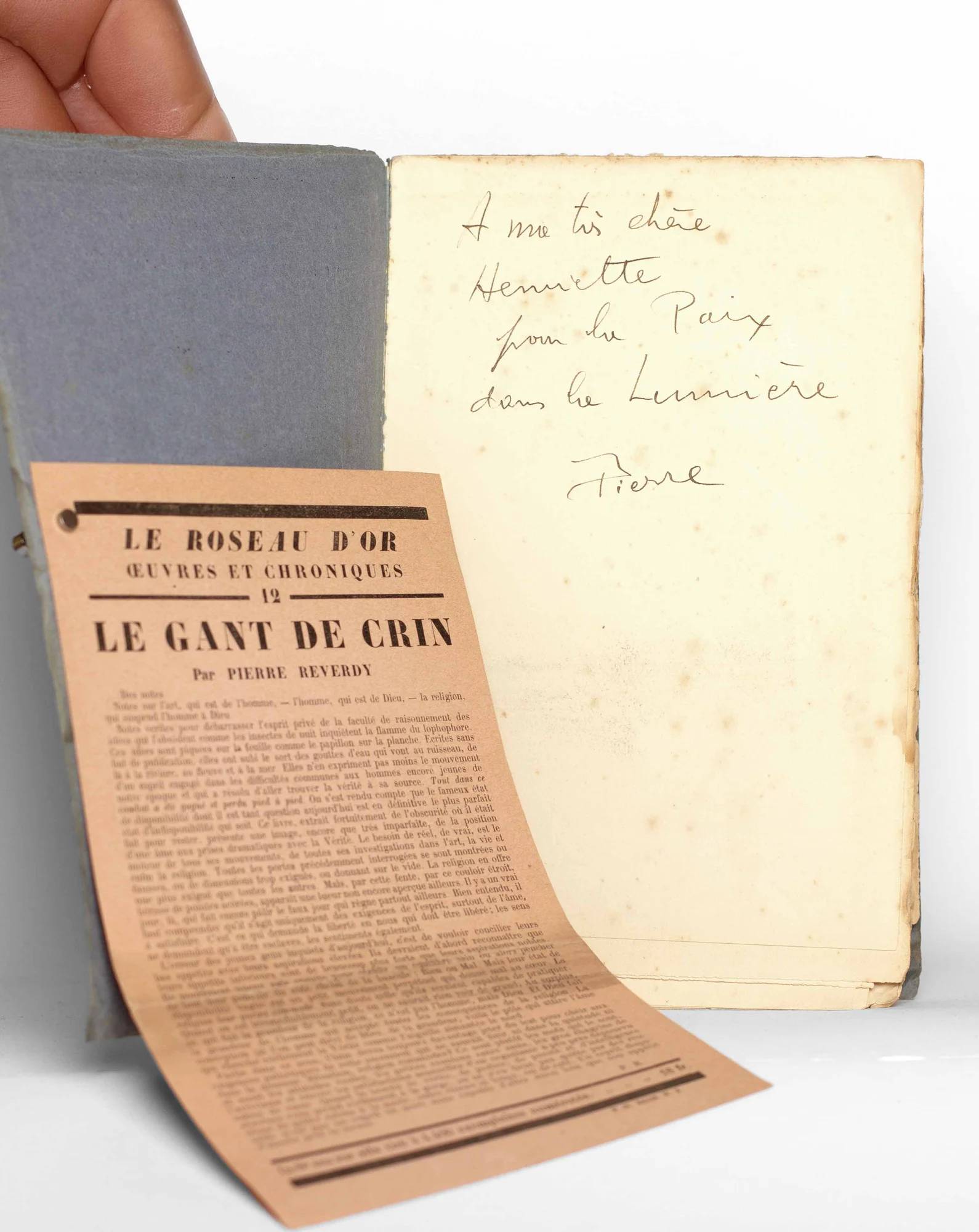 REVERDY (Pierre). — Le Gant de crin. (Réf. 24629)