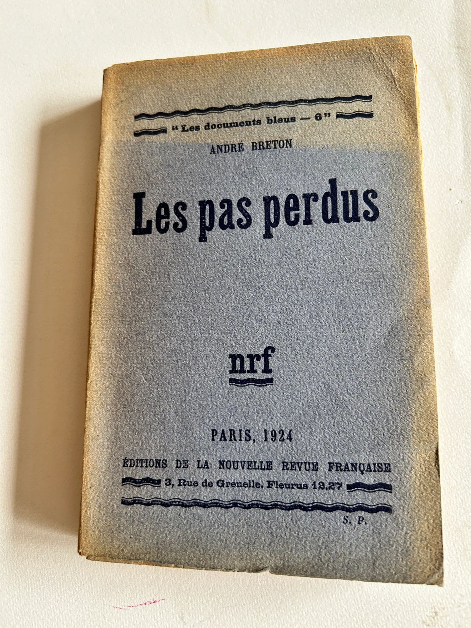 BRETON (André). — Les pas perdus. (Réf. 24684)