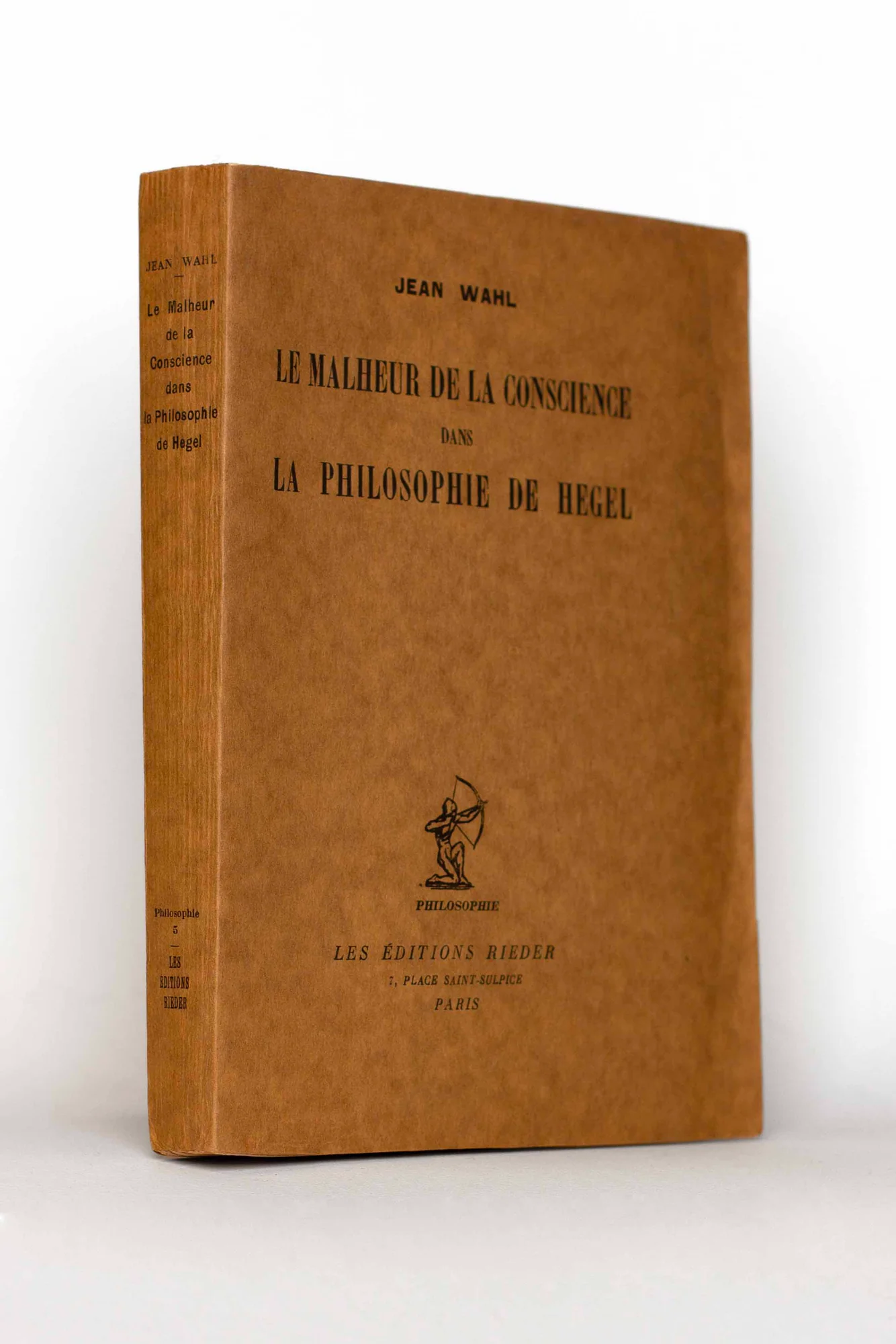 WAHL (Jean). — Le malheur de la conscience dans la philosophie de Hegel. (Réf. 24688)