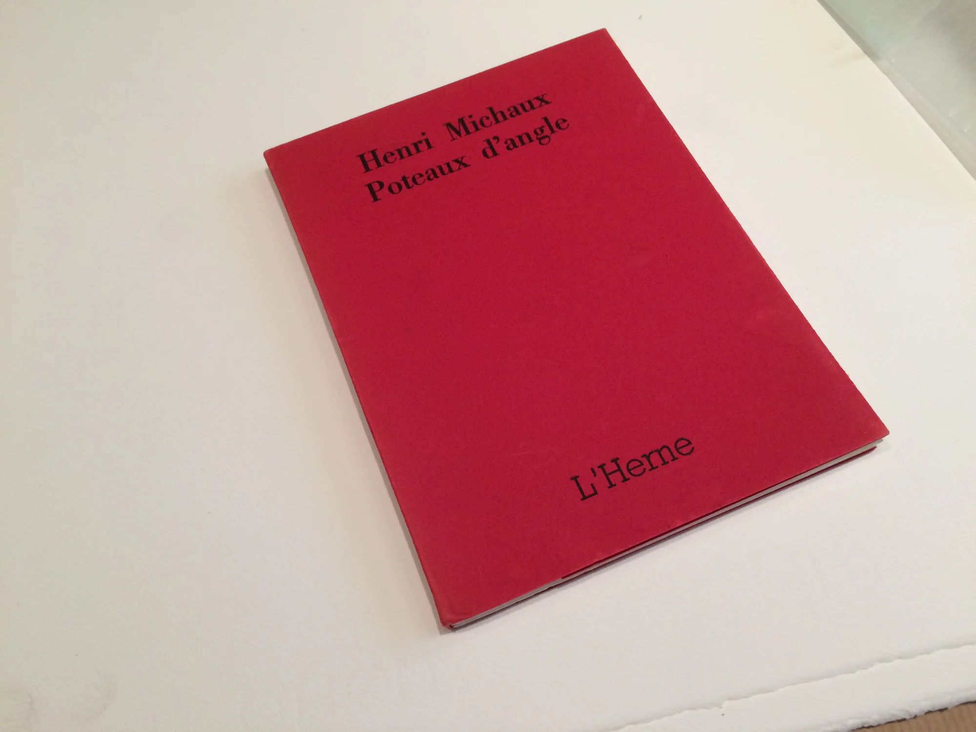 MICHAUX (Henri). — Poteaux d’angle. (Réf. 24730)