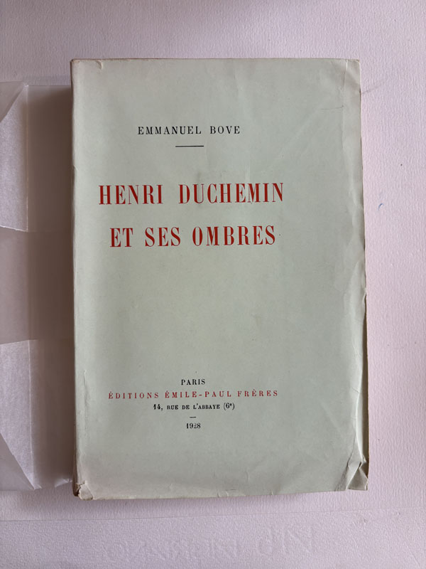 BOVE (Emmanuel). — Henri Duchemin et ses ombres. (Réf. 24773)