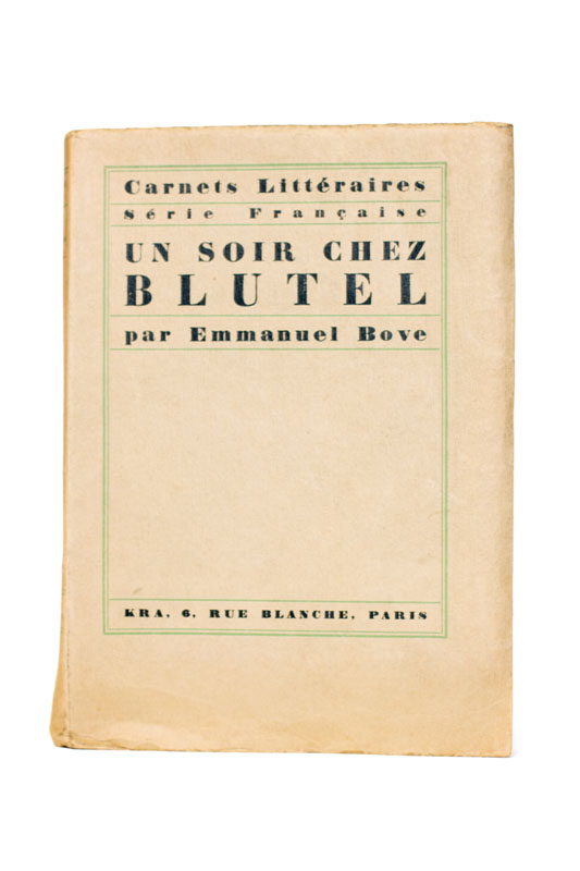 BOVE (Emmanuel). — Un soir chez Blutel. (Réf. 24774)