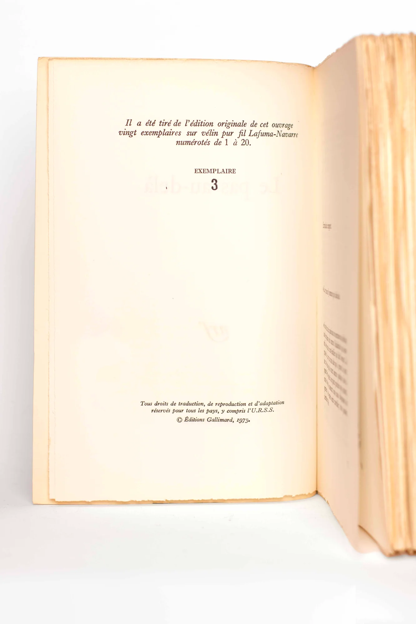 BLANCHOT (Maurice). — Le Pas au-delà. (Réf. 24848)