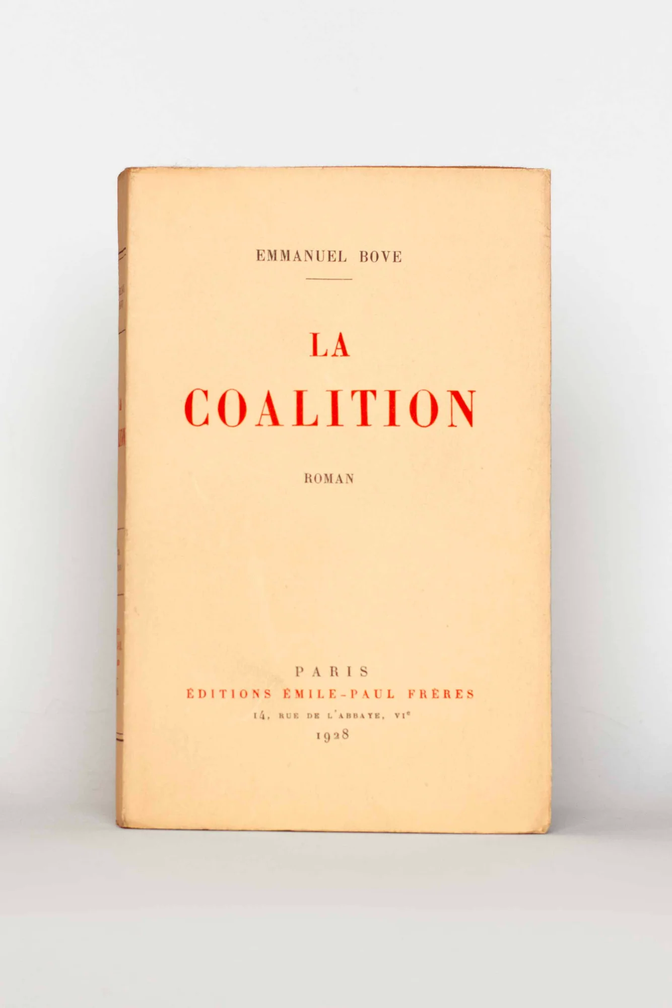 BOVE (Emmanuel). — La Coalition. (Réf. 24938)