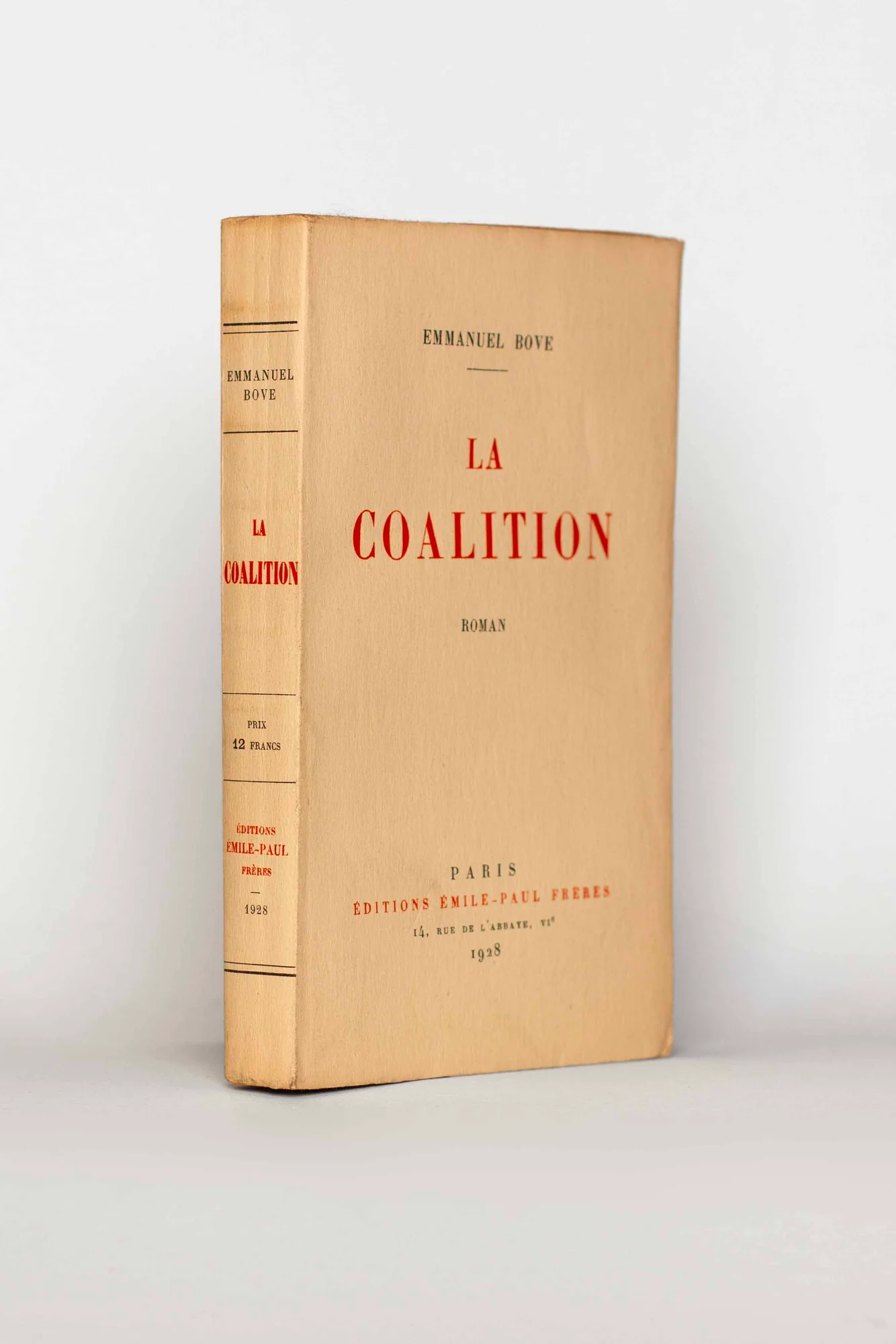 BOVE (Emmanuel). — La Coalition. (Réf. 24938)