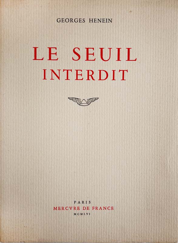 Le Seuil interdit. — couverture