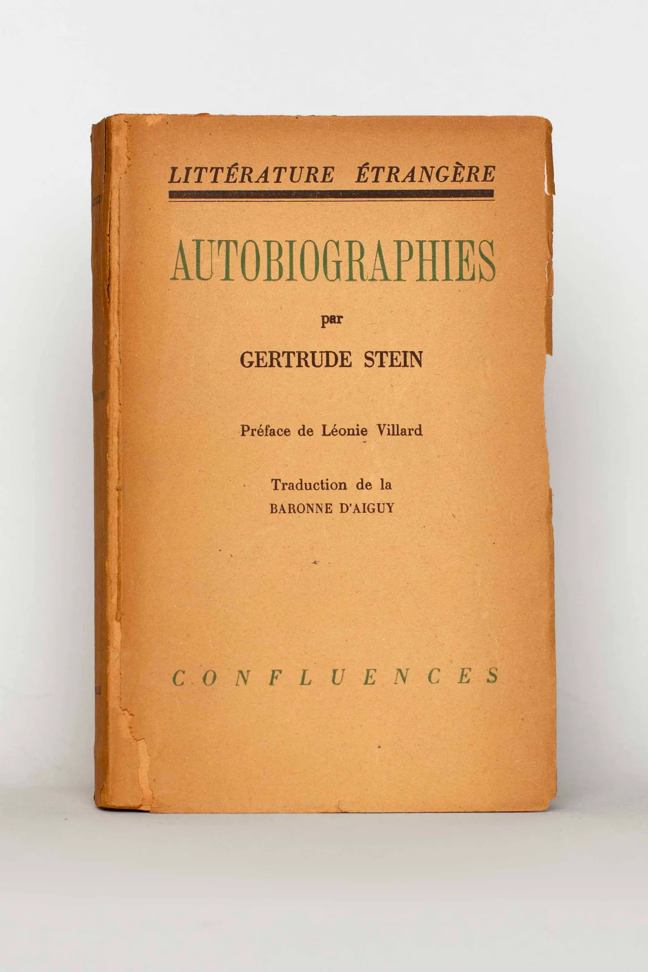 STEIN (Gertrude). — Autobiographies. (Réf. 25082)