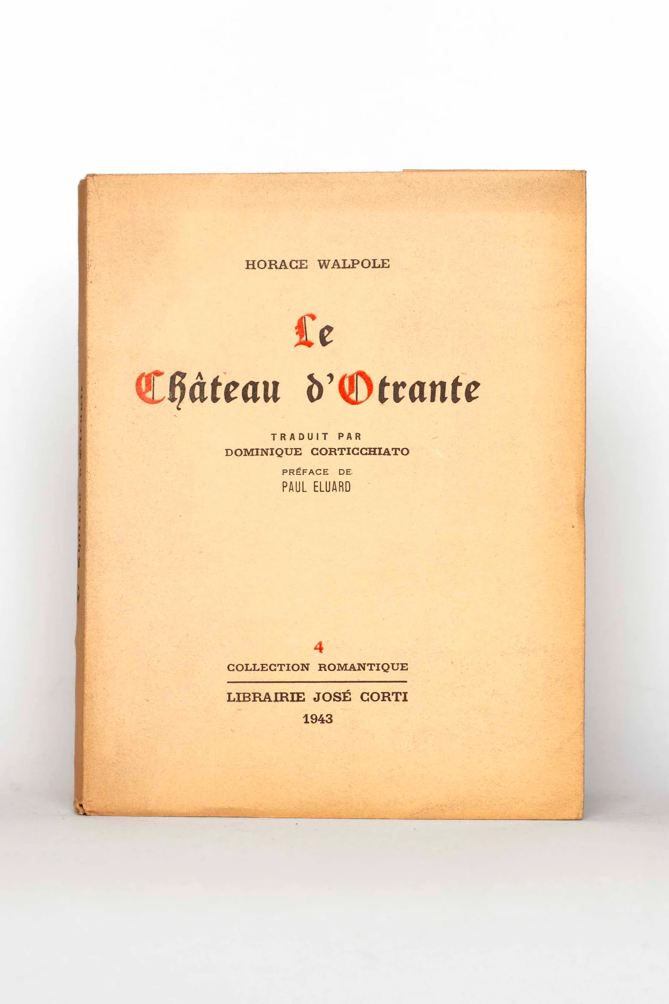 WALPOLE (Horace). — Le chateau d’Otrante. (Réf. 25104)