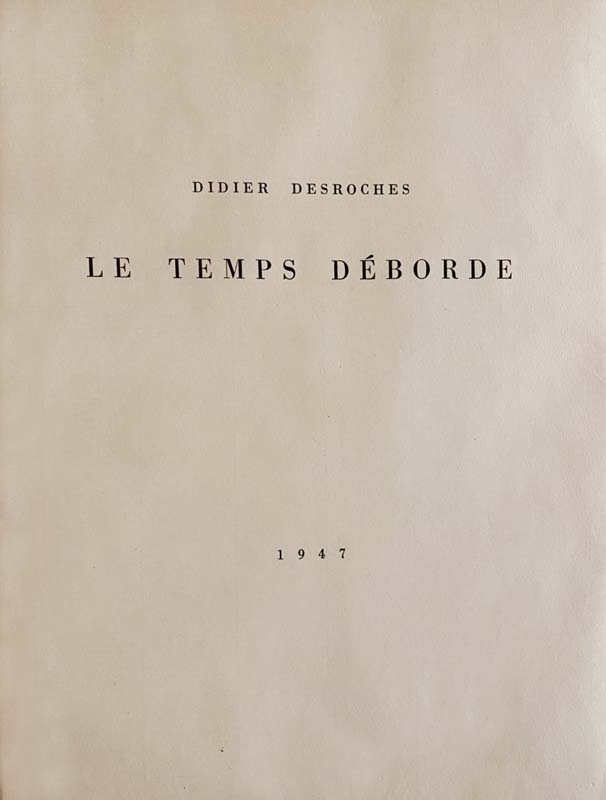 Le Temps déborde. — couverture