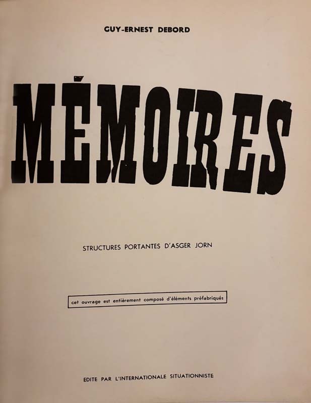 Mémoires. Structures portantes d'Asger Jorn. — couverture