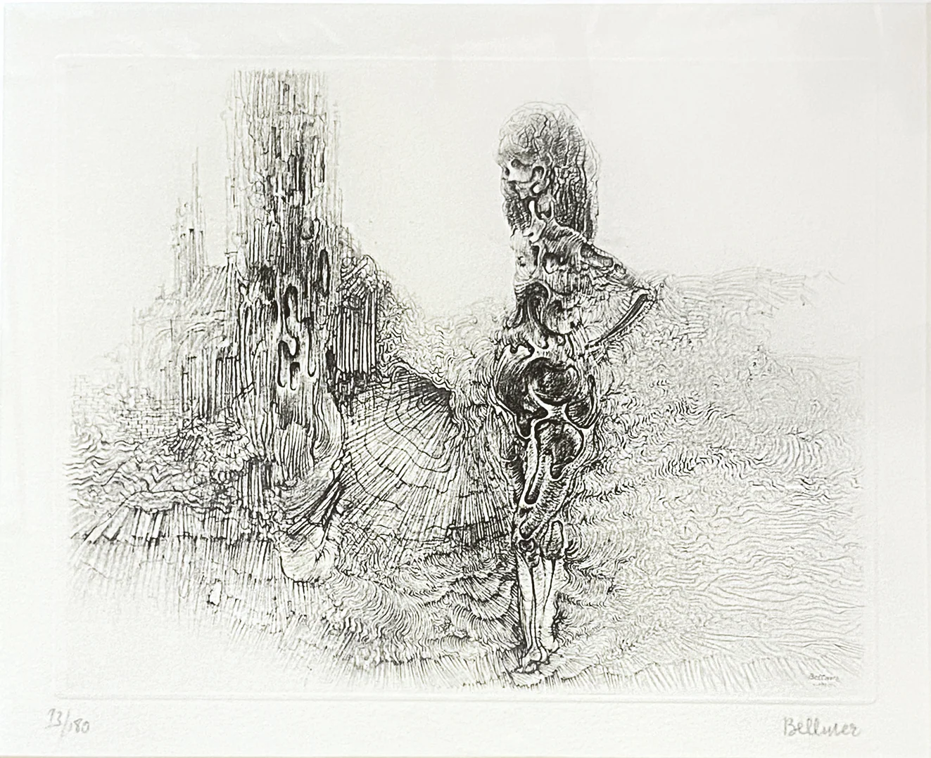 BELLMER (Hans). — Le vermoulu et le plissé (La cathédrale). (Réf. 25472)