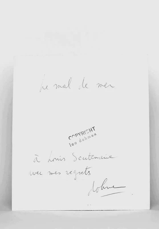 DOHMEN (Léo). — Le mal de mer. PHOTOGRAPHIE ORIGINALE. (Réf. 25548)
