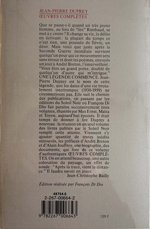 Oeuvres complètes. Préface d'André BRETON. Édition établie et annotée par François DI DIO. — planche 4