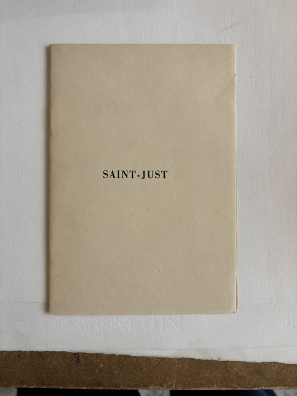 MALRAUX (André). — Saint-Just. (Réf. 25724)