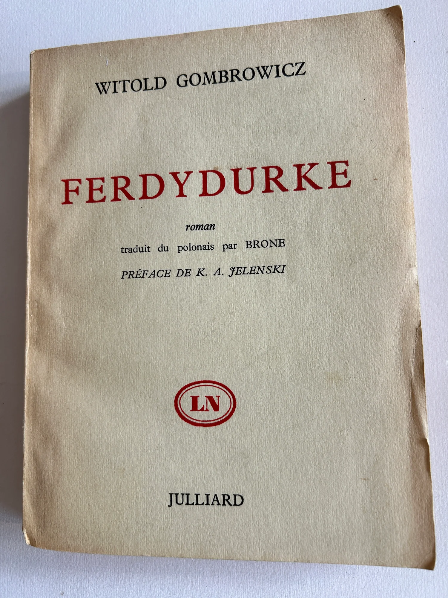 GOMBROWICZ (Witold). — Ferdydurke. (Réf. 25886)